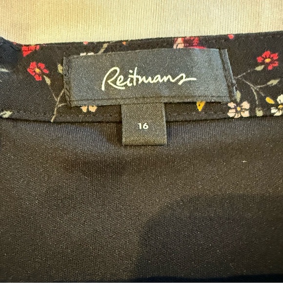 Reitmans Skirt and Top Set Black Pink Yellow Floral Skater Skirt Sleeveless Top - Picture 13 of 14